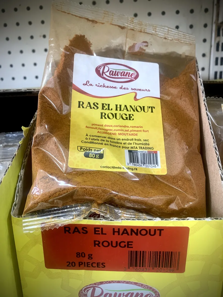 Ras el hanout rouge en rayon épicerie
